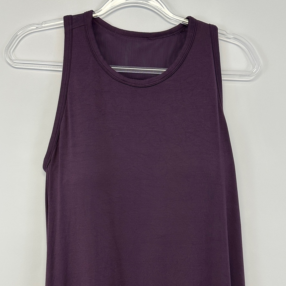 Shebird Plum Tunic Tank Dress M/L Built In Bra Sleeveless Stretch Lounge Travel - Picture 5 of 8